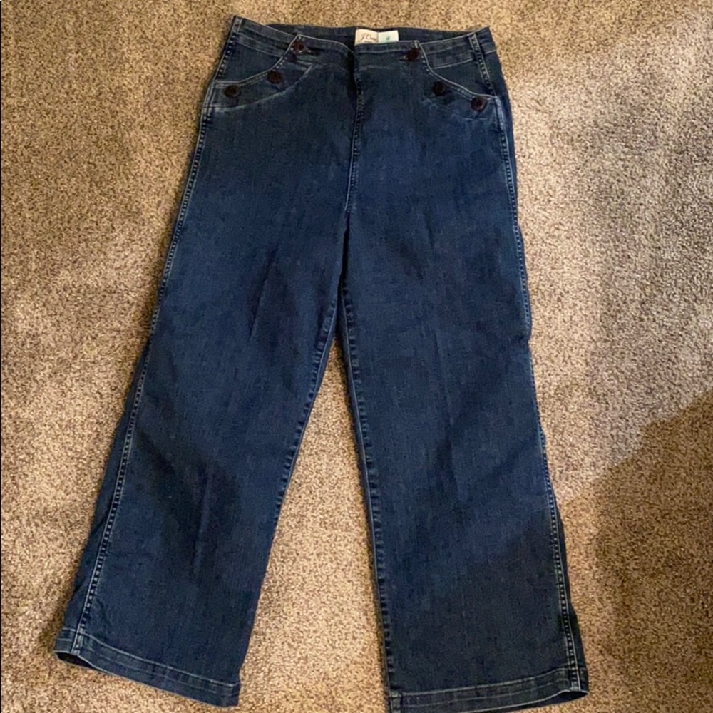 J Crew Slim Wide Leg Jean Size 30